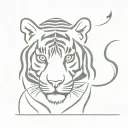 Tiger full body tattoo design idea