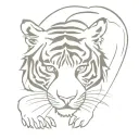 Tiger full body tattoo design idea