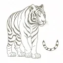 Tiger full body tattoo design idea