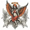 angel of death tattoo design idea
