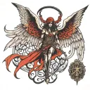 angel of death tattoo design idea