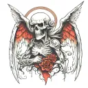 angel of death tattoo design idea