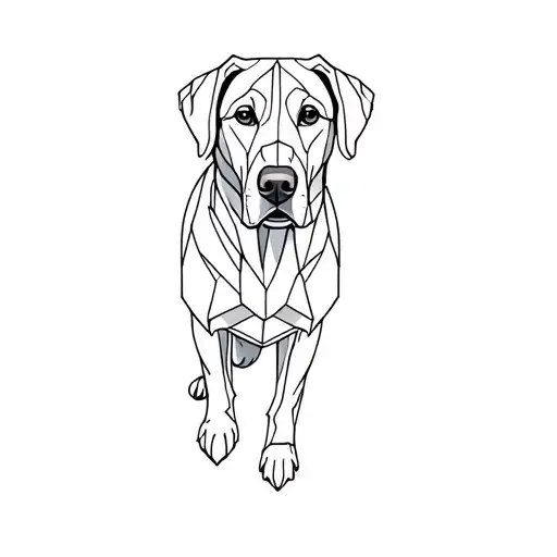 a labrador retriever tattoo design idea