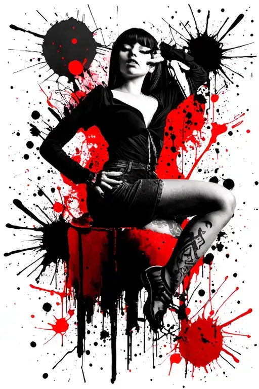 annie posing like tattoo design idea