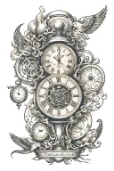 time heals all tattoo design idea
