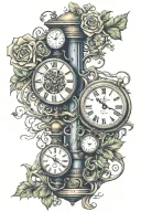 time heals all tattoo design idea