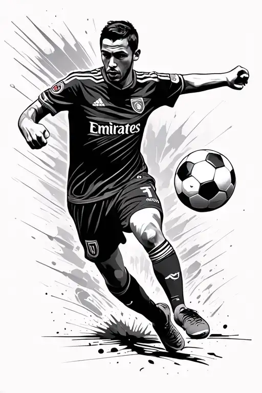 soccer and favela tattoo design idea