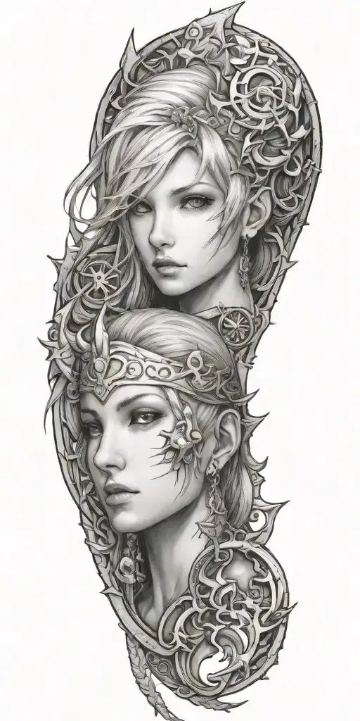 final fantasy behomut tattoo design idea