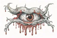 Blood dripping tattoo design idea
