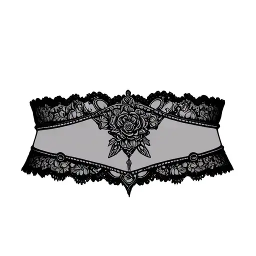 Coverup garter belt tattoo design idea