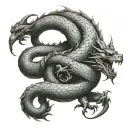 Ouroboros dragon tattoo design idea