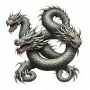 Ouroboros dragon tattoo design idea