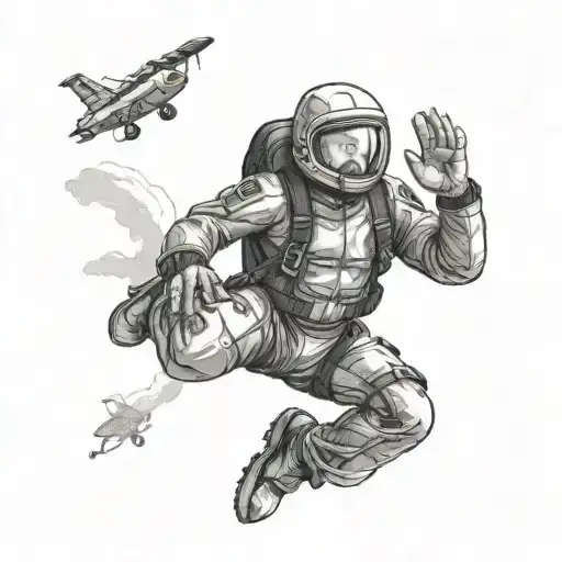 Skydiving tattoo design idea
