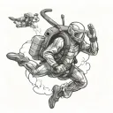 Skydiving tattoo design idea