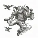 Skydiving tattoo design idea