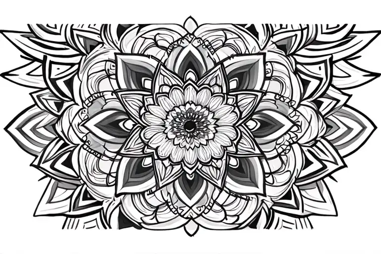 mandala geometric design inspired tattoo design idea