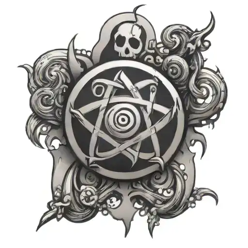 react to sickness symbol tattoo design idea