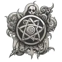 react to sickness symbol tattoo design idea