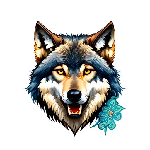 Struggle, Wolf, Luck , Karma tattoo design idea