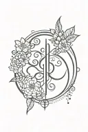 unalome tattoo design featuring strength, love, luck, travel, purity, and enlightenment  tattoo design idea