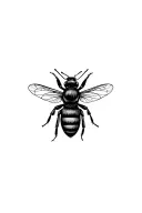 Honey bee tattoo design idea