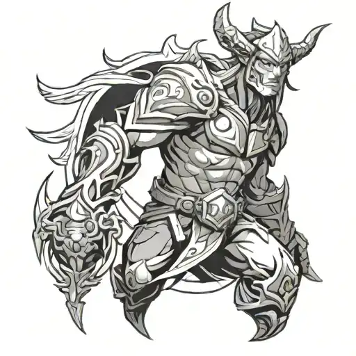Dota 2 hero tattoo design idea