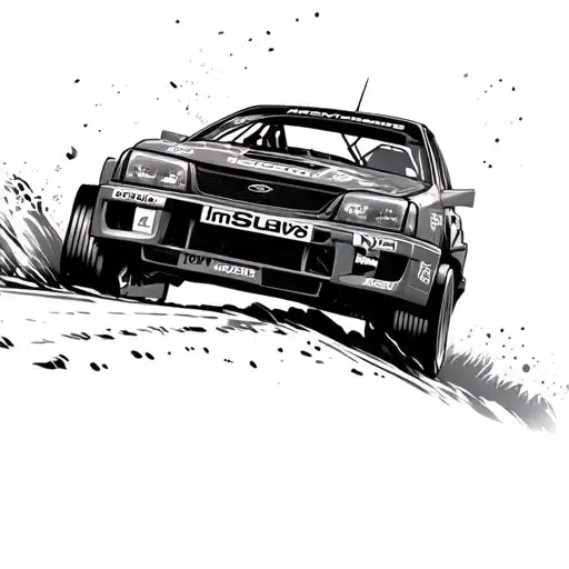 impreza gc8 555 rally car off road tattoo design idea
