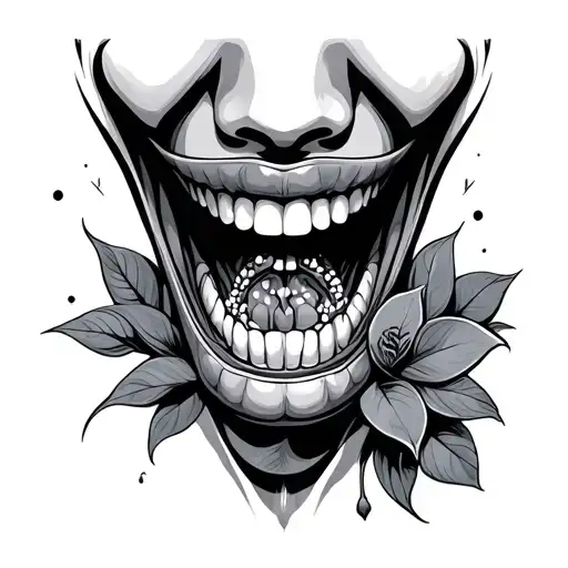 Throat tattoo design idea