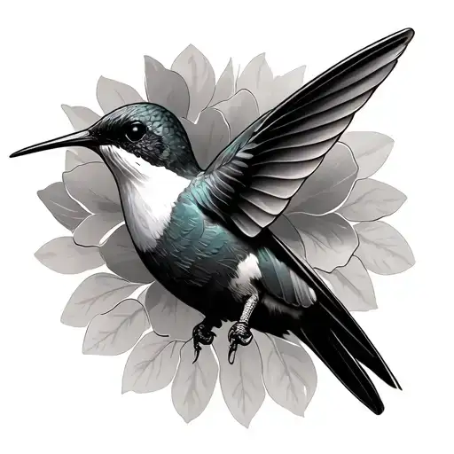 humming-bird tattoo design idea