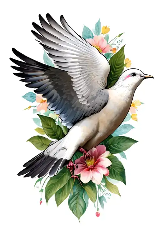 Dove tattoo design idea