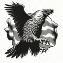 bald eagle 1776 tattoo design idea