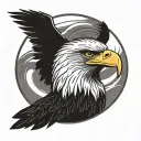 bald eagle 1776 tattoo design idea