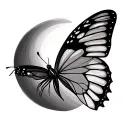 butterfly with semicolon as the body tattoo design idea