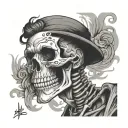 omerta skeleton tattoo design idea