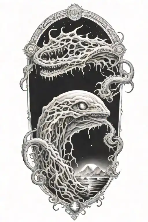Eldritch Horror cosmic horror tattoo design idea