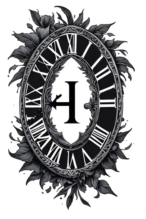 Roman numerals tattoo design idea