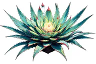 Hourglass agave oaxaca tattoo design idea