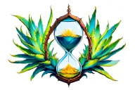 Hourglass agave oaxaca tattoo design idea