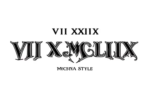 "VII XXIX MCMLIX" tattoo design idea