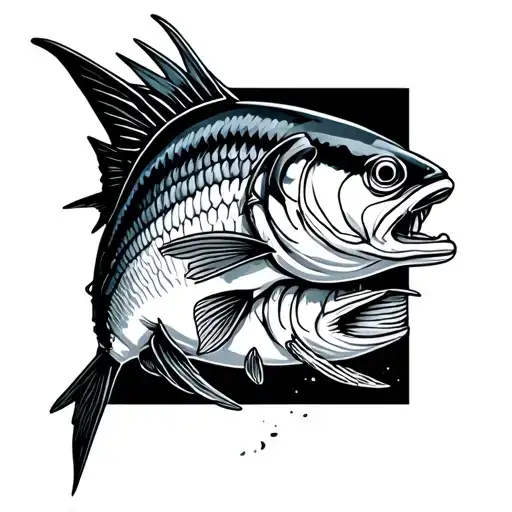 King Mackerel tattoo design idea