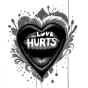 Fuck Love Hurts tattoo design idea
