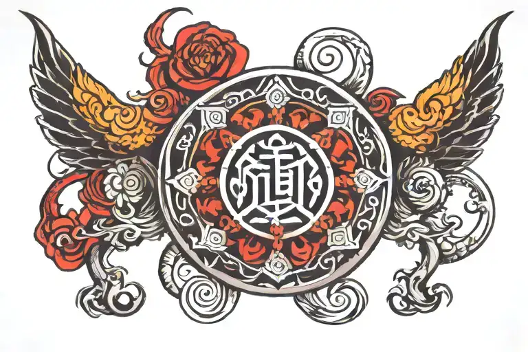 Buddhist symbol tattoo design idea