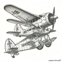 upside down Cessna tattoo design idea