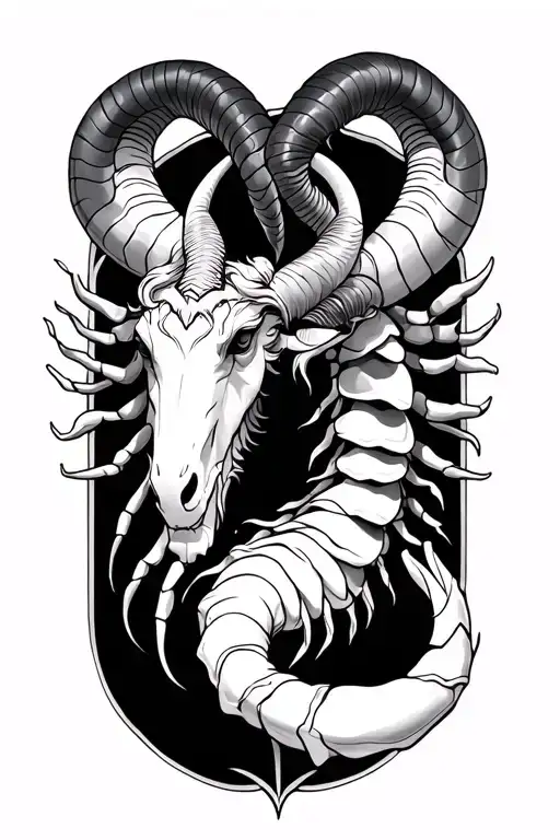 scorpio+Capricorn tattoo design idea