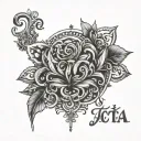Acta non verba quote tattoo design idea