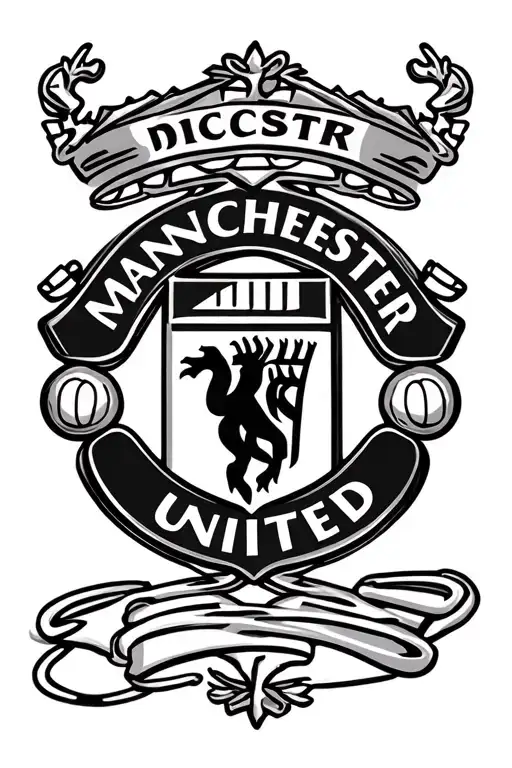 manchester United logo tattoo design idea