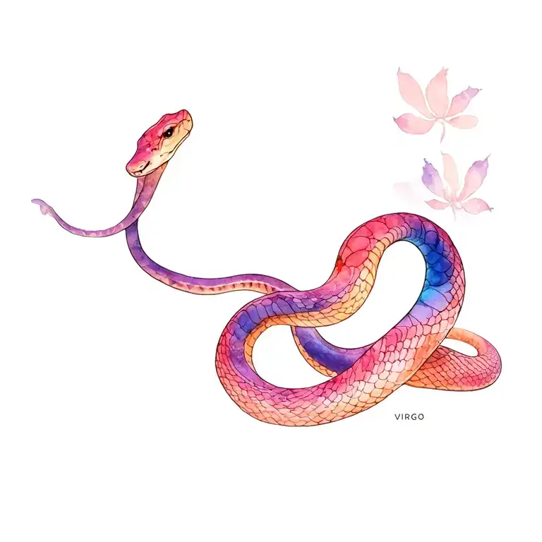 Virgo,snake tattoo design idea