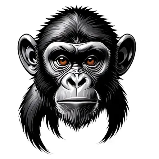 Chinese Monkey tattoo design idea