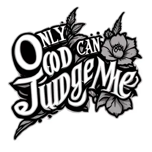 Only God Can Judge Me tattoo design idea