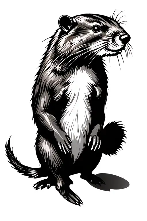 beaver tattoo design idea